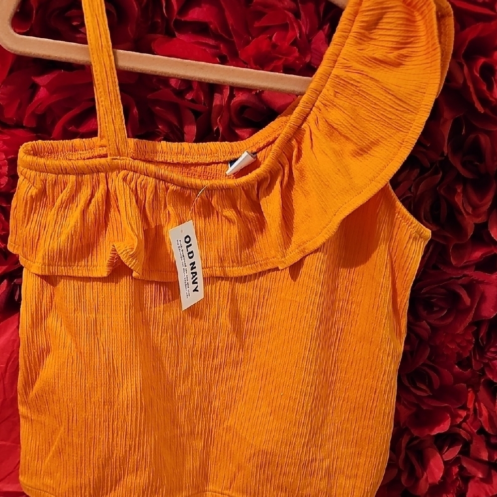 Old Navy NWT Orange Girls Top Size Medium 8